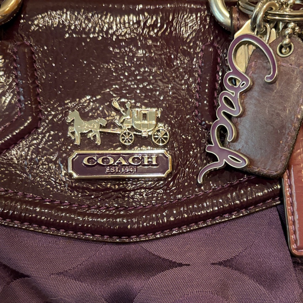 Coach Rich Purple Shoulder Bag - Picture 2 of 7